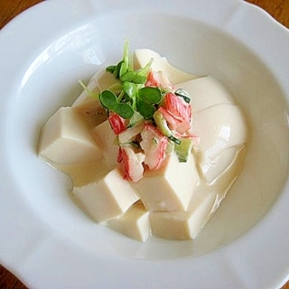 簡単☆豆腐のカニカマきゅうりマヨサラダ♪
